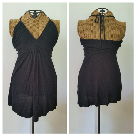 T-Bags Tops - Xsoldx TBAGS black halter jersey tunic S